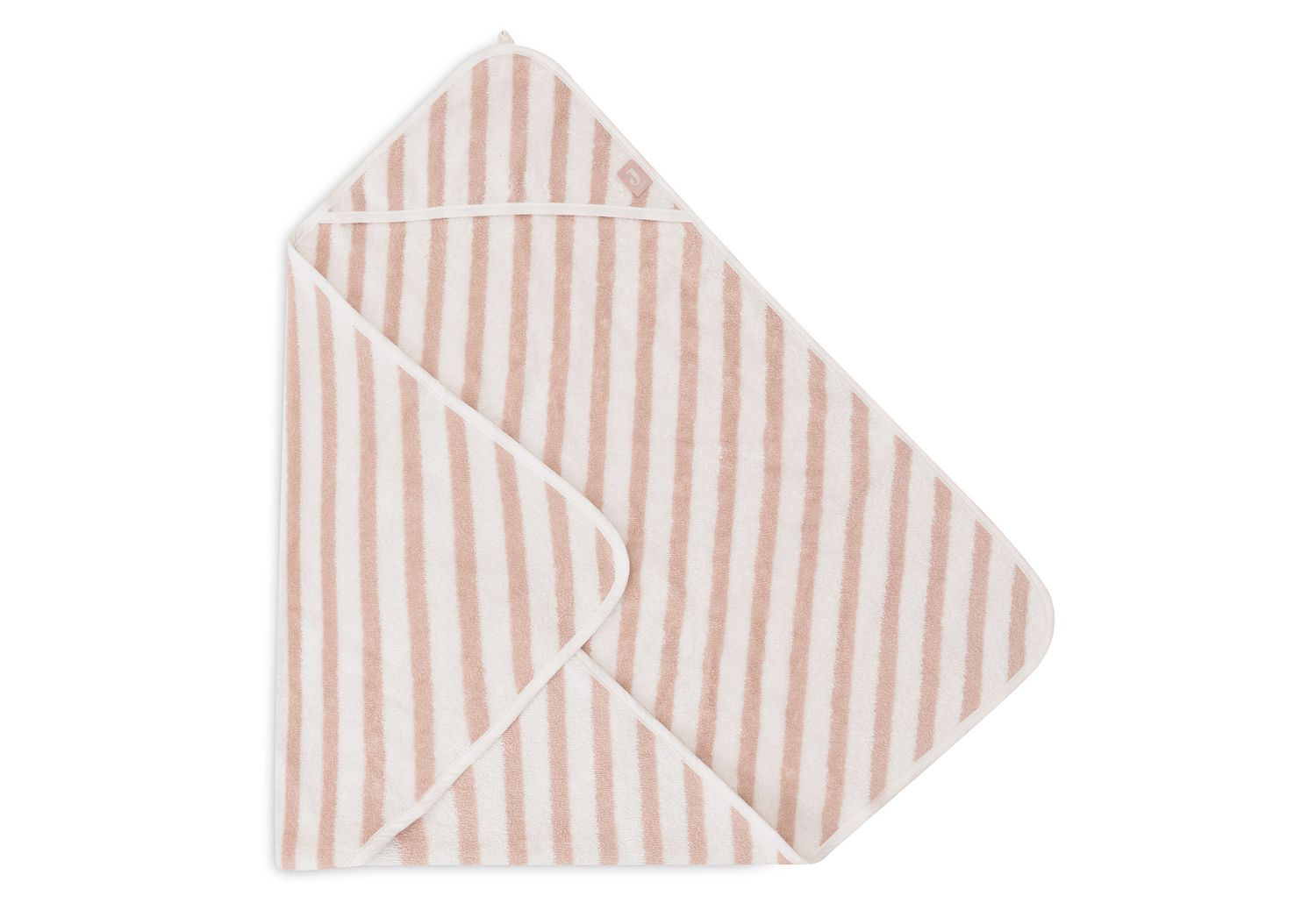 Jollein | Badcape 75x75 | Stripe Terry Wild Rose | GOTS