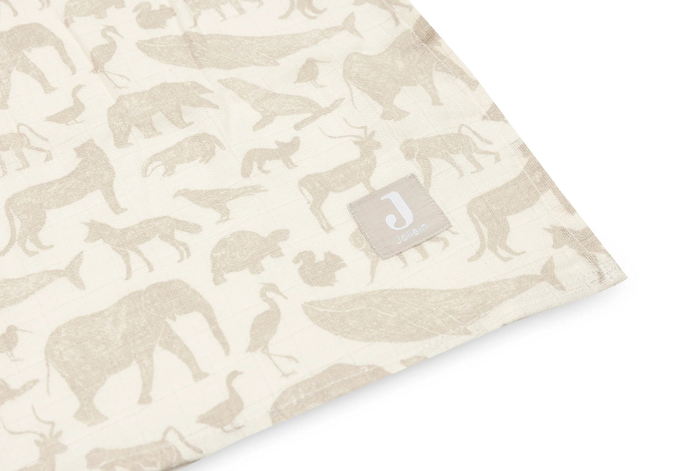 Jollein | Hydrofiele Doek 115x115cm | Animals Nougat | 2 Stuks