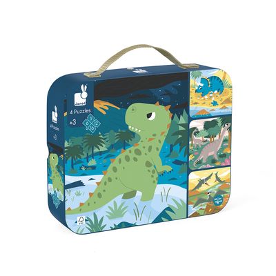 Janod | 4 Puzzel | 6, 9, 12, 16 St | Dinosaurus