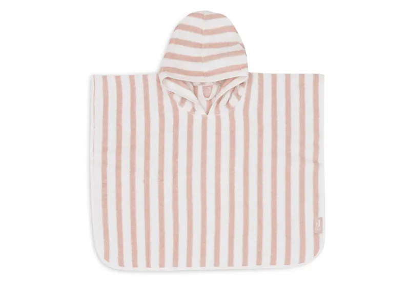 Jollein | Badponcho | Stripe Terry Wild Rose | GOTS