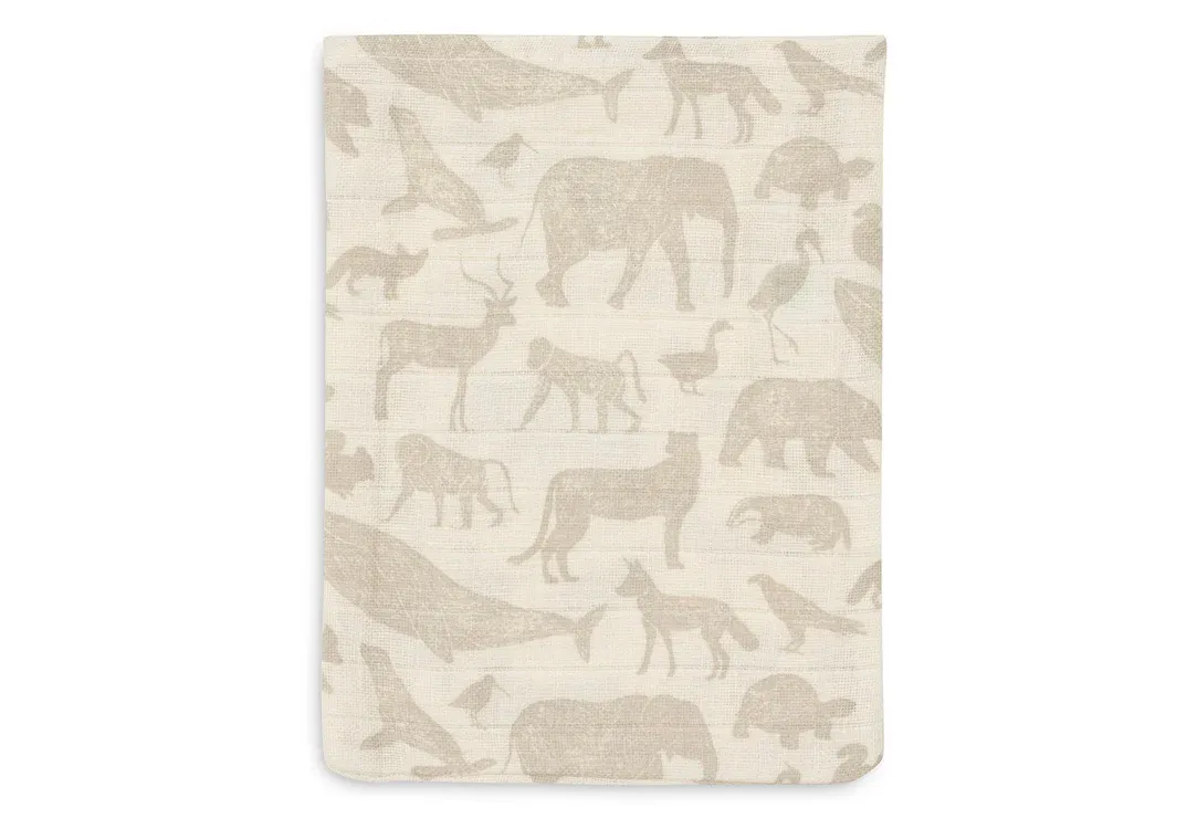 Jollein | Hydrofiel Washandje | Animals Nougat | 3 Stuks