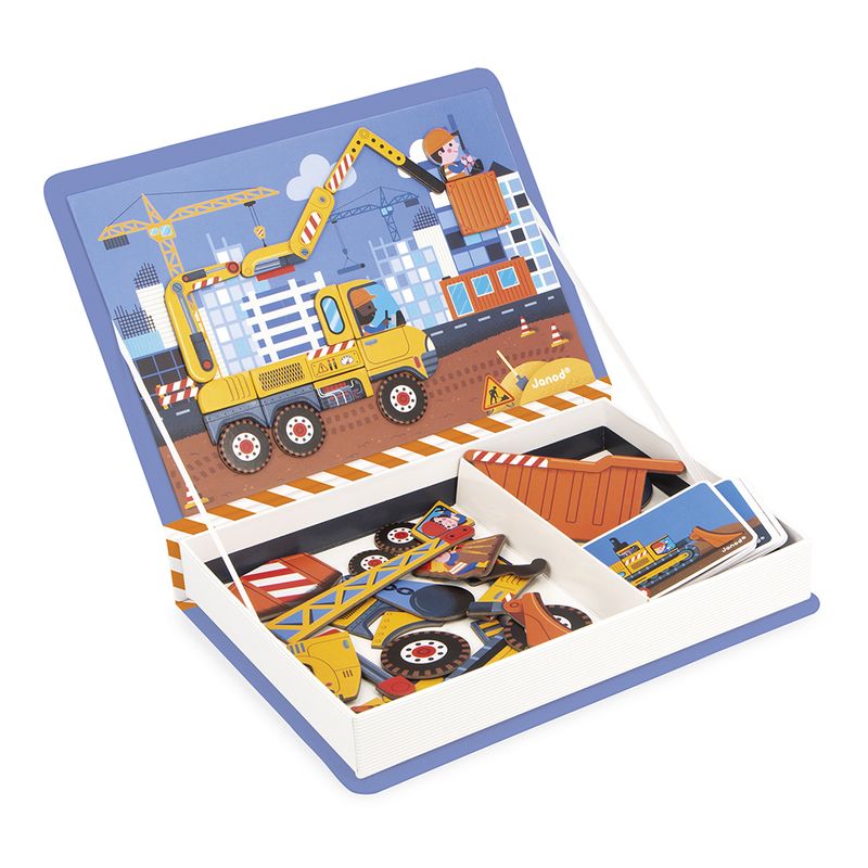 Janod | Magnetibook | Werk Voertuigen