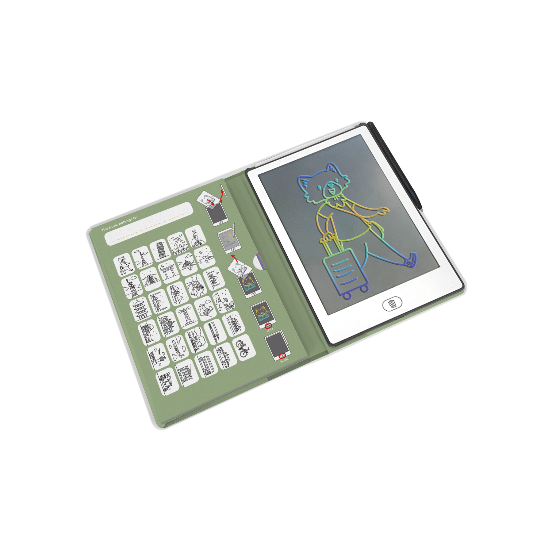 Kidywolf | Tekenbord | Kidydraw Mini | Travel