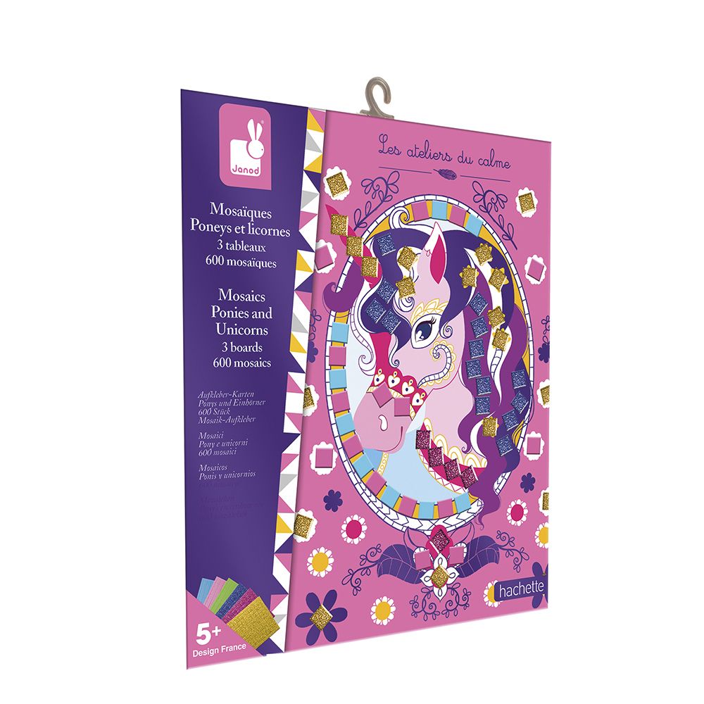 Janod | Atelier | Foamstickers Mozaïek | Paarden en Eenhoorns