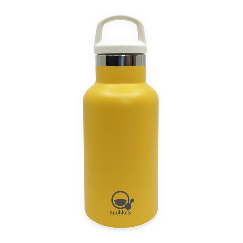 Smikkels | RVS Thermos Drinkfles 350ml | Geel