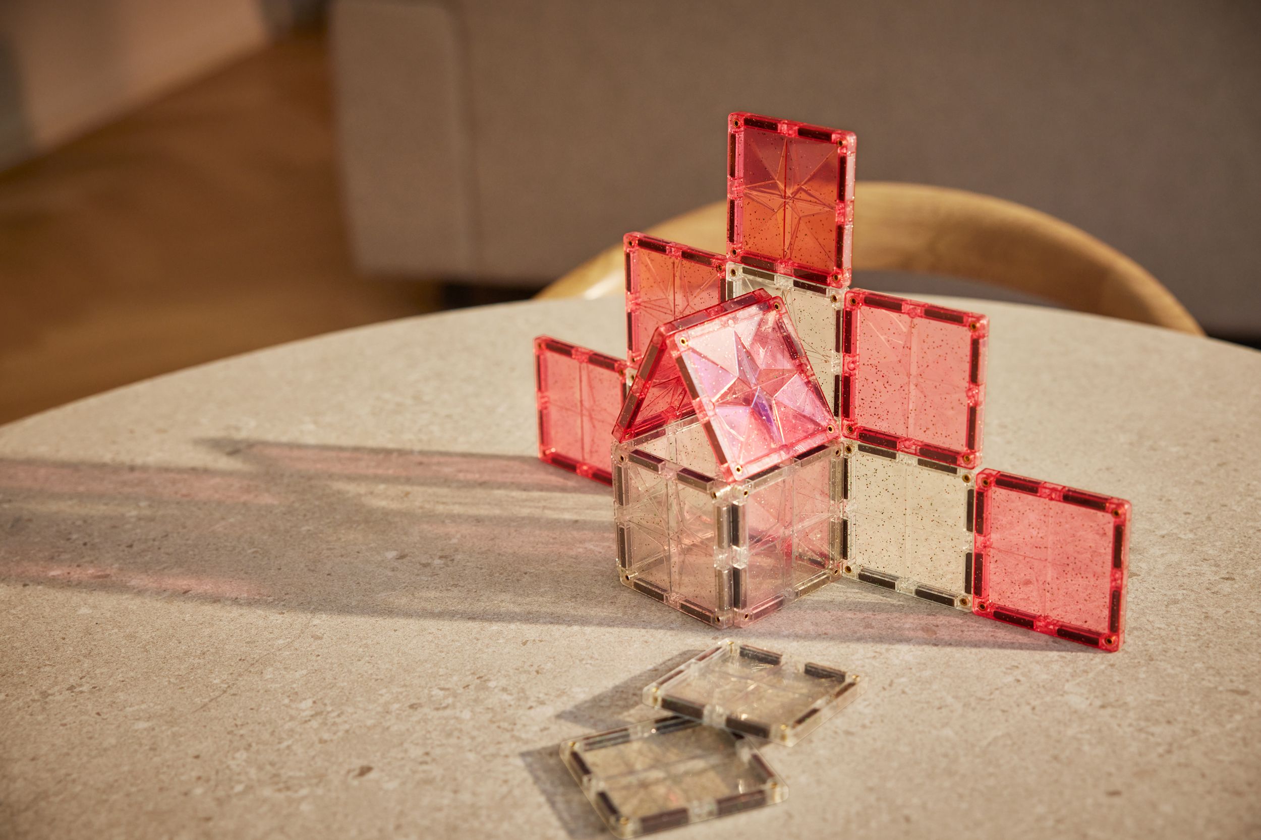 Cleverclixx | Glitter Pack  | Transparant - Roze|  16 stuks