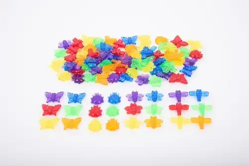 Tickit | Doorschijnende Gekleurde Insecten | 72 Stuks Tickit | Doorschijnende Gekleurde Insecten | 72 Stuks