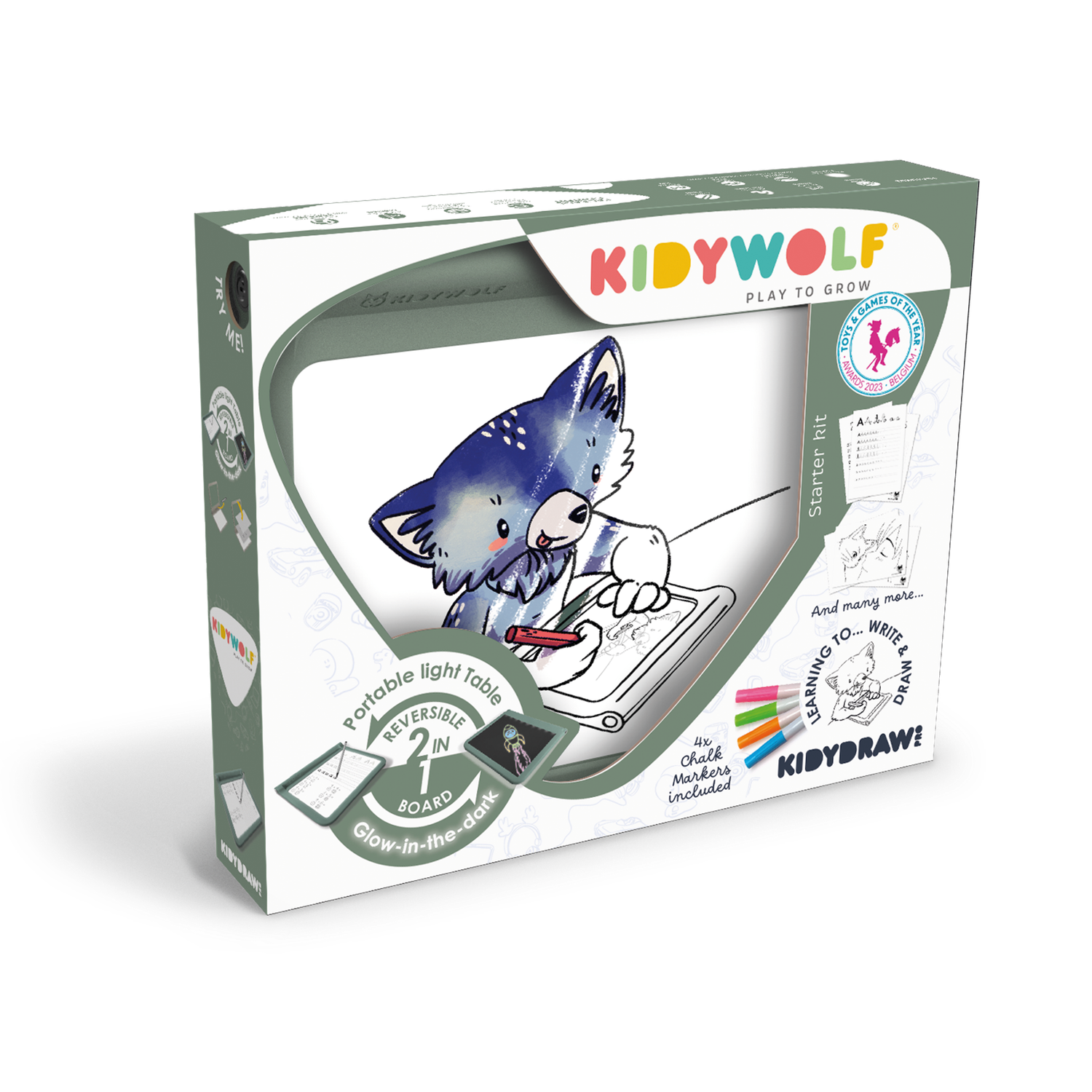 Kidywolf | Kidydraw Pro | Lichtgevende Schrijf en Teken tablet