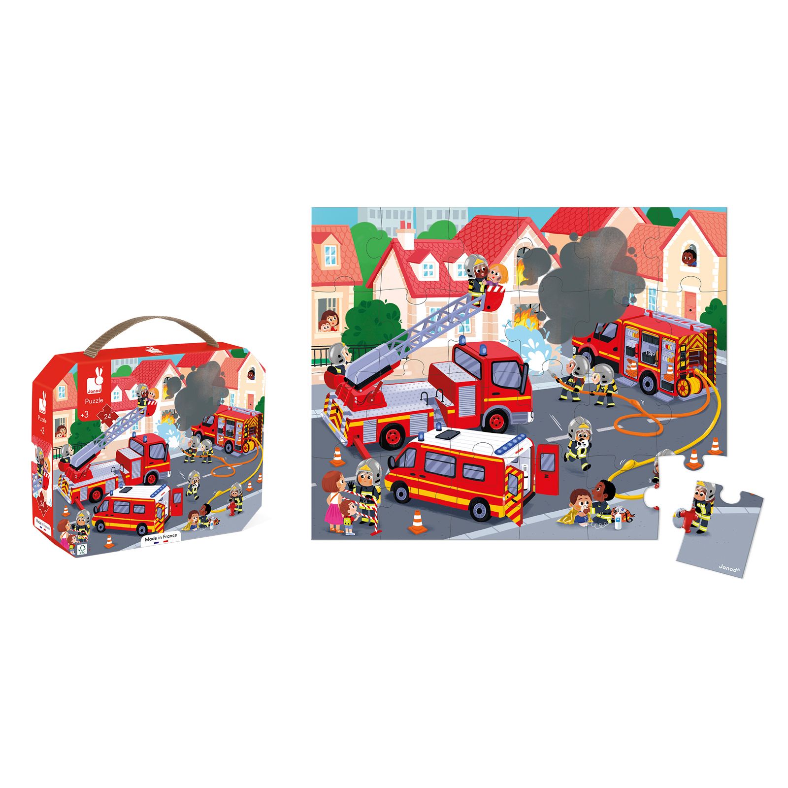 Janod | Puzzel | Brandweer | 24 Stukjes