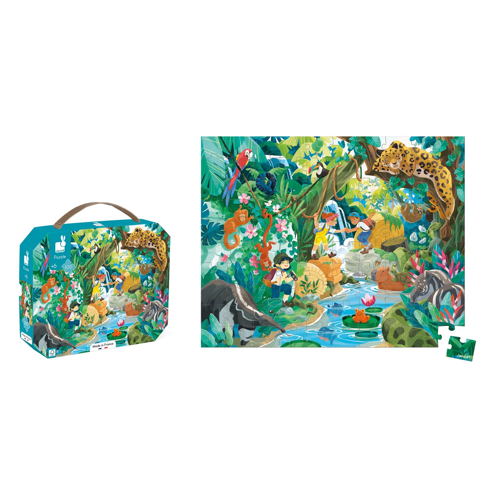 Janod | Puzzel | Op Avontuur | 100 Stukjes