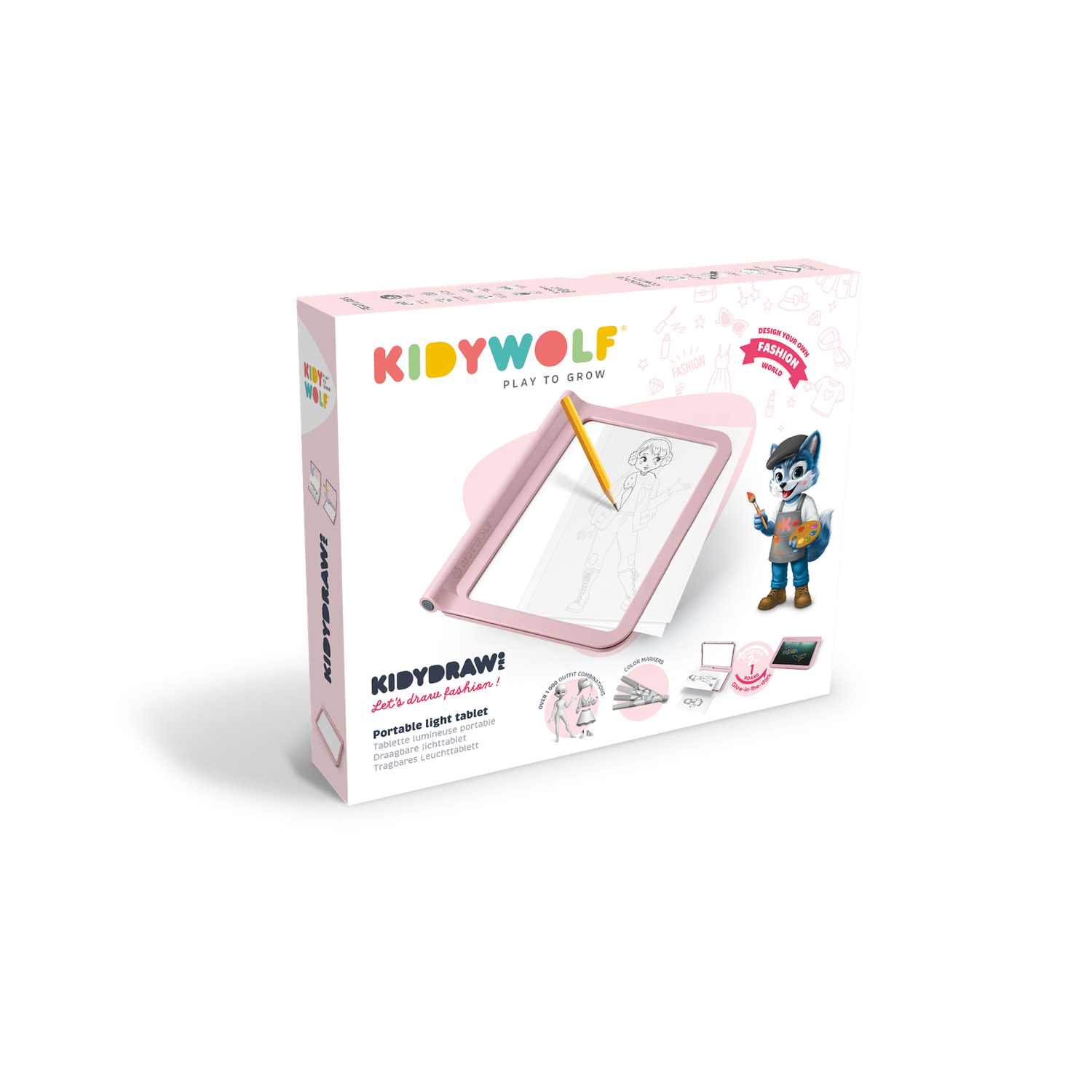 Kidywolf | Lichtgevende tablet | Kidydraw Pro | Mode Ontwerpen