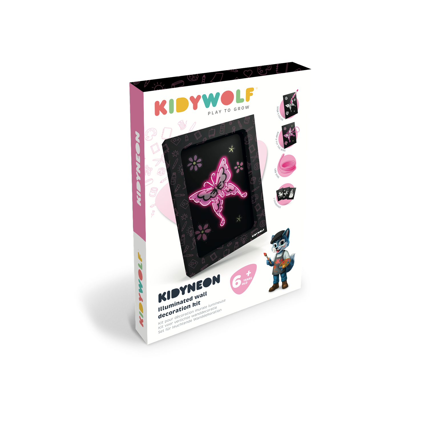 Kidywolf | Kidyneon | Verlichte Knutselset | Er was eens Kidywolf | Kidyneon | Verlichte Knutselset | Er was eens