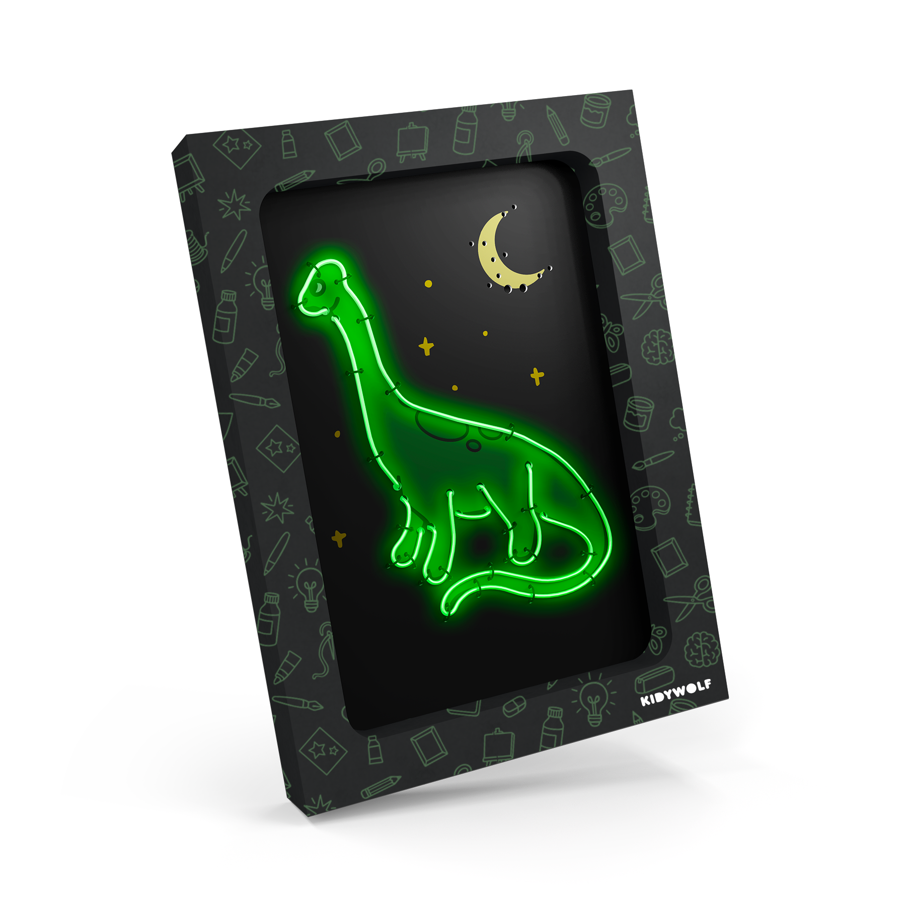 Kidywolf | Kidyneon | Verlichte Knutselset | Dino