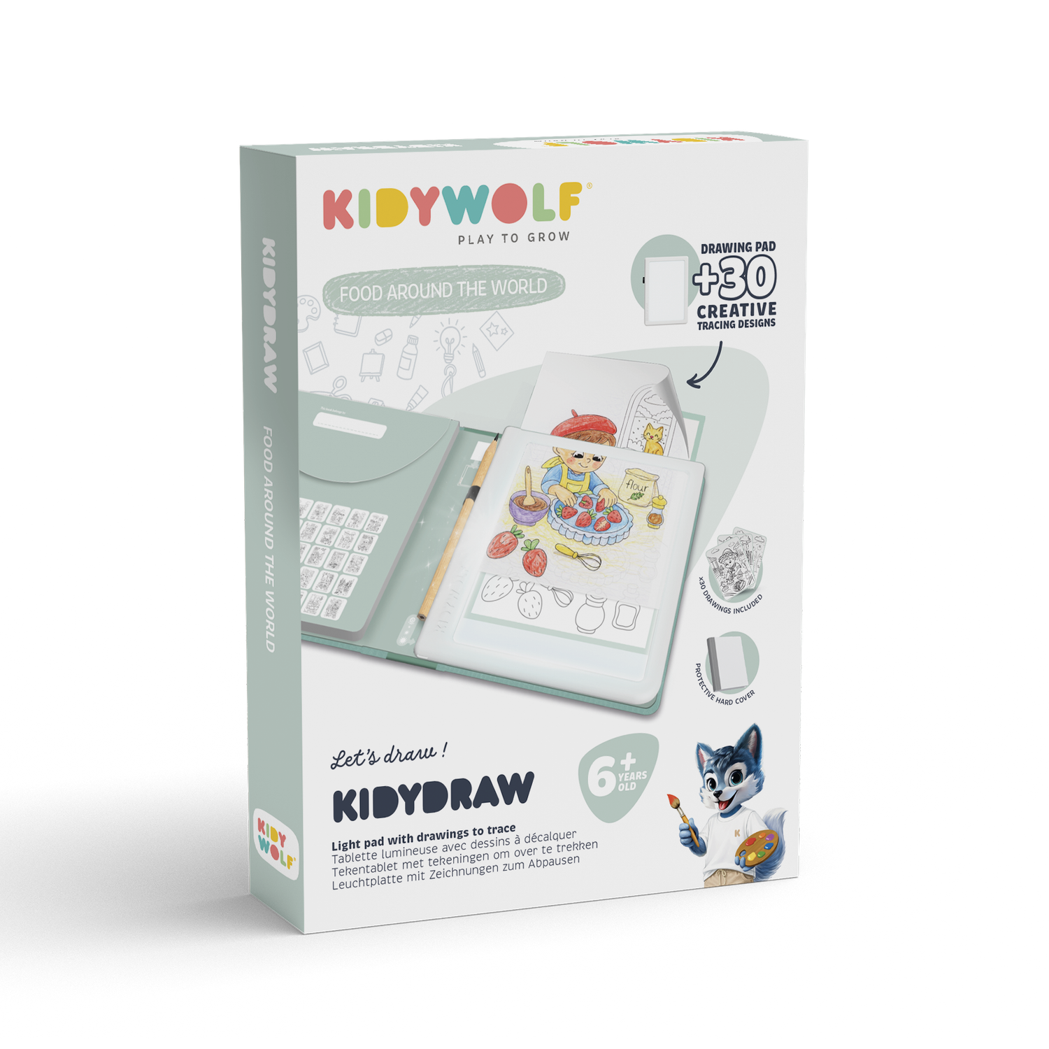 Kidywolf | Verlichte Tekenbord | K-Draw PAD | Eten