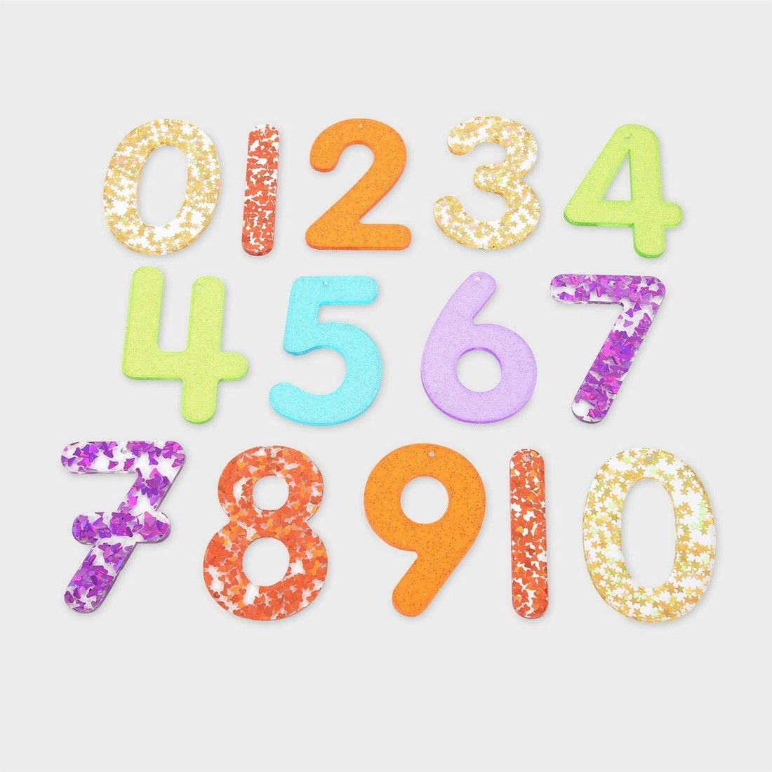 Tickit | Doorschijnende Regenboog Glitter Nummers Tickit | Doorschijnende Regenboog Glitter Nummers