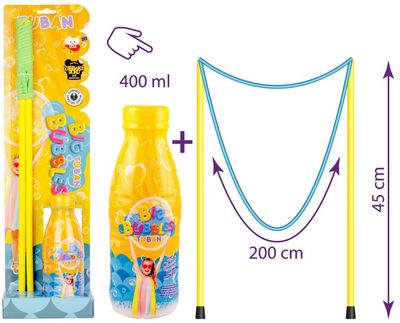 Tuban | Bellenblaas Set  | Toverstok + Vloeistof 400 Ml