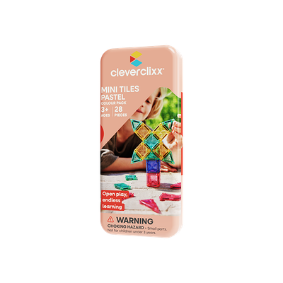 Cleverclixx | Travel Set | Mini Tegels Pastel | 28 stuks Cleverclixx | Travel Set | Mini Tegels Pastel | 28 stuks