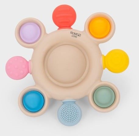 TickiT| Silisoft | Sensorische Pop Bijtring |  Regenboog