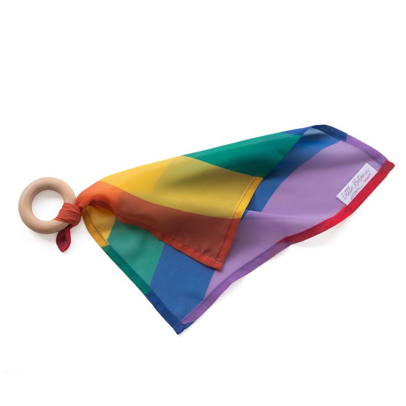 Little Botanic Label | Playcycle Speeldoek Mini 30cm | Regenboog Waves