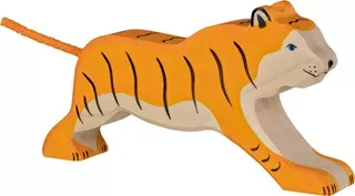 Holztiger | Dieren | Rennende Tijger | 17 cm