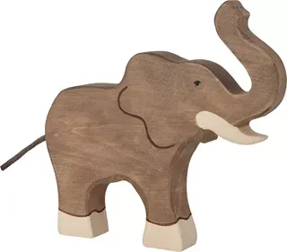 Holztiger | Dieren | Olifant Slurf Omhoog | 18 cm Holztiger | Dieren | Olifant Slurf Omhoog | 18 cm