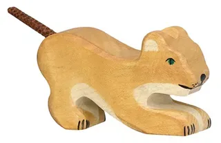 Holztiger | Dieren | Spelende Kleine Leeuw | 8 cm
