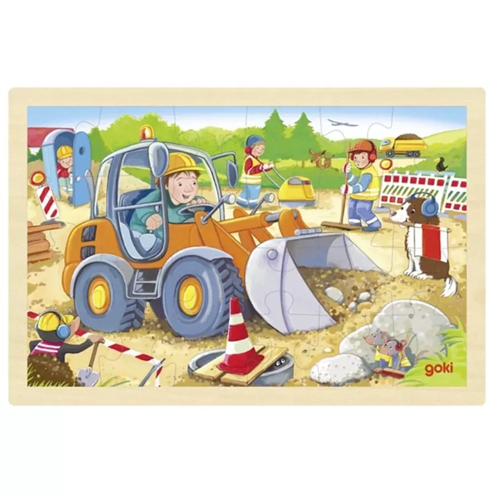 Goki | Houten Puzzel | Bouwplaats Goki | Houten Puzzel | Bouwplaats
