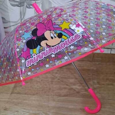 Paraguas transparente Minnie estrellas