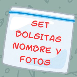 SET DE BOLSITAS DE NOMBRE Y/O FOTOS AUTOADHESIVAS