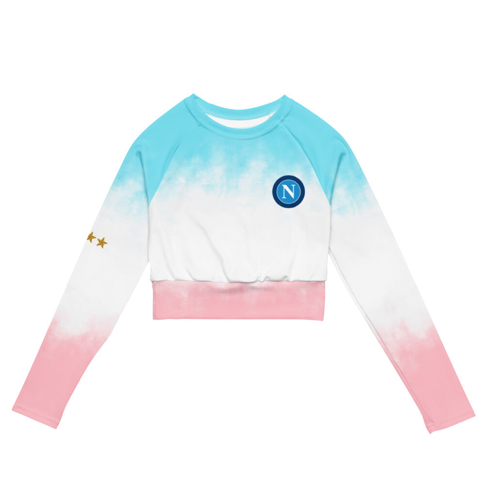 Crop top riciclato a maniche lunghe