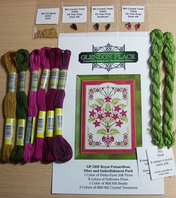 Royal Poinsettias Fiber and Embellishment Pack GP-184F