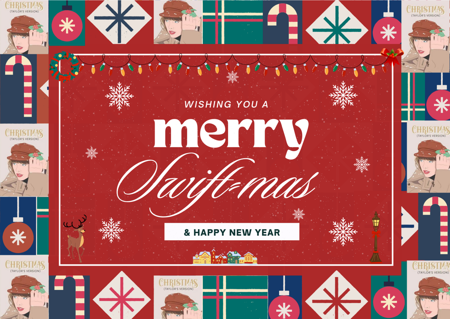Taylor Swift Christmas Postcards