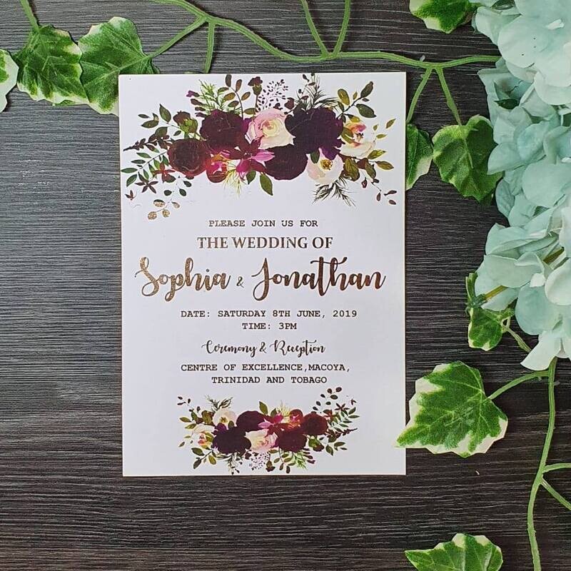 Foil Printed Invitations