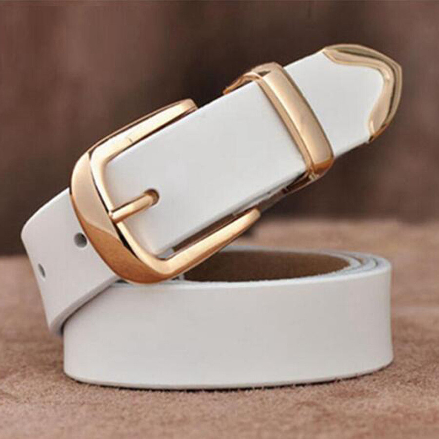 British Women's Belt Cowhide  leather Fashion Jeans Belt