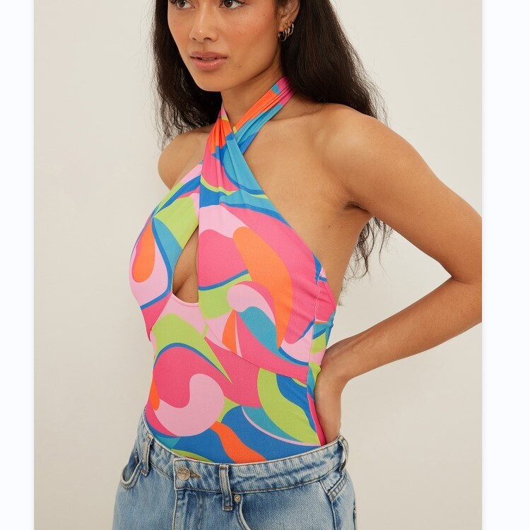Sleeveless High Waist Fashion Bodysuit