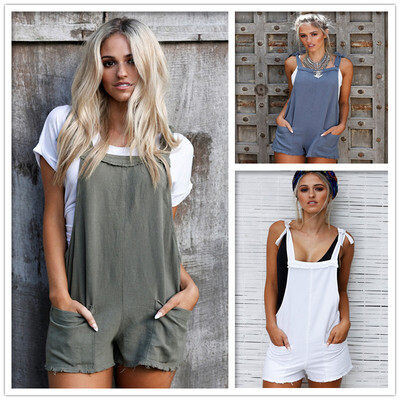 Strap Jumpsuit Shorts