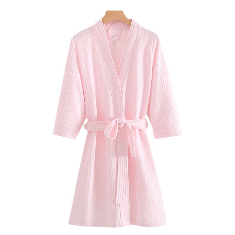 Hotel Bathrobe Loose Waffle Pattern