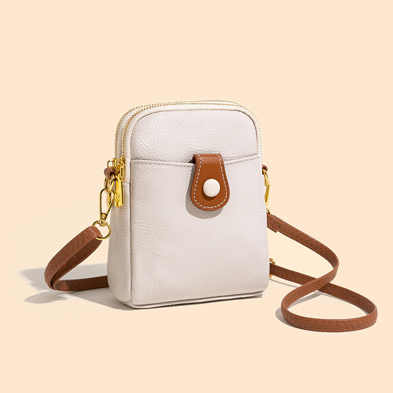 Beautifully Crafted Genuine Leather Mobile Phone Bag Women 2023 New Fashion Crossbody Cowhide