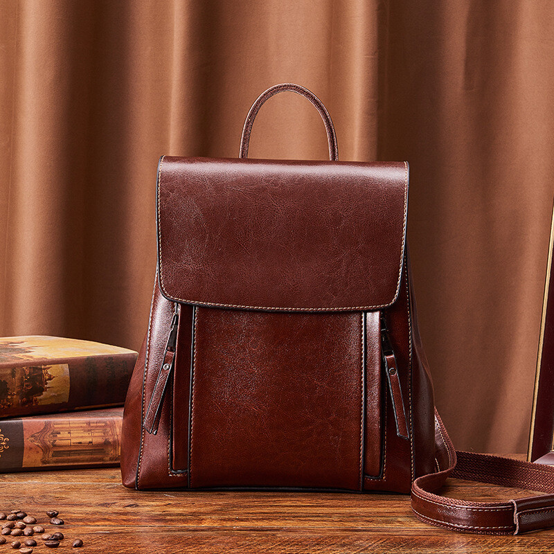 New Leather Women's Bag Casual Messenger Bag Leather Shoulder Bag Trendy Bag