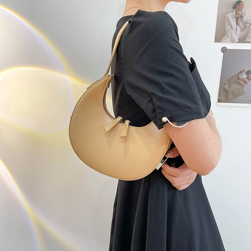 Korean Trend Moon Bag Fashion Crescent Bag Trendy  Armpit orHand-held