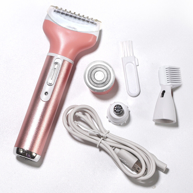 Multi-functional Four-in-one Women's Shaver USB Rechargeable Razor Eyebrow Trimmer Electric Hair Removal Device
