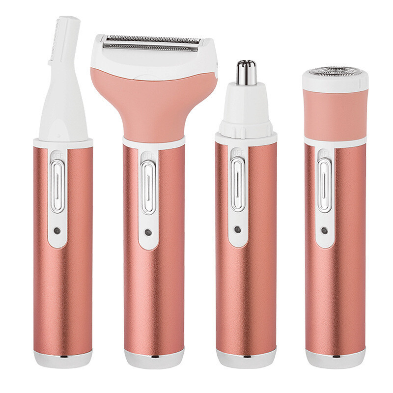 Multi-functional Four-in-one Women's Shaver USB Rechargeable Razor Eyebrow Trimmer Electric Hair Removal Device
