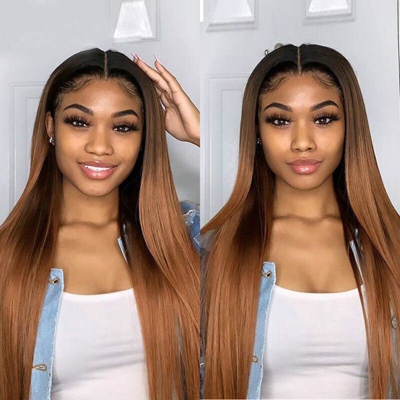 Elizabeth Lace Front Mid-section Long Straight Wig