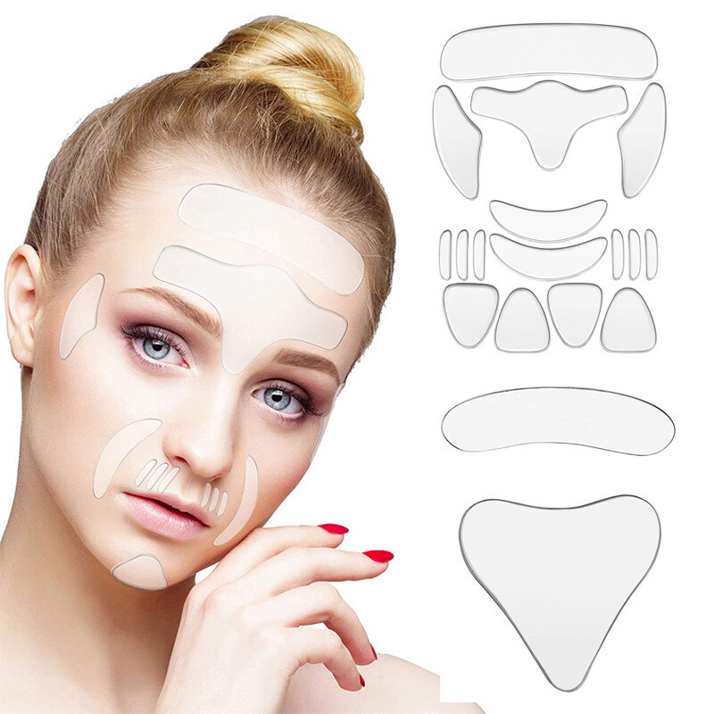 Facial Silicone Anti-wrinkle Stickers  Pattern Stickers Neck Stickers Chest Stickers Lifting Firming Anti-wrinkle Face Stickers