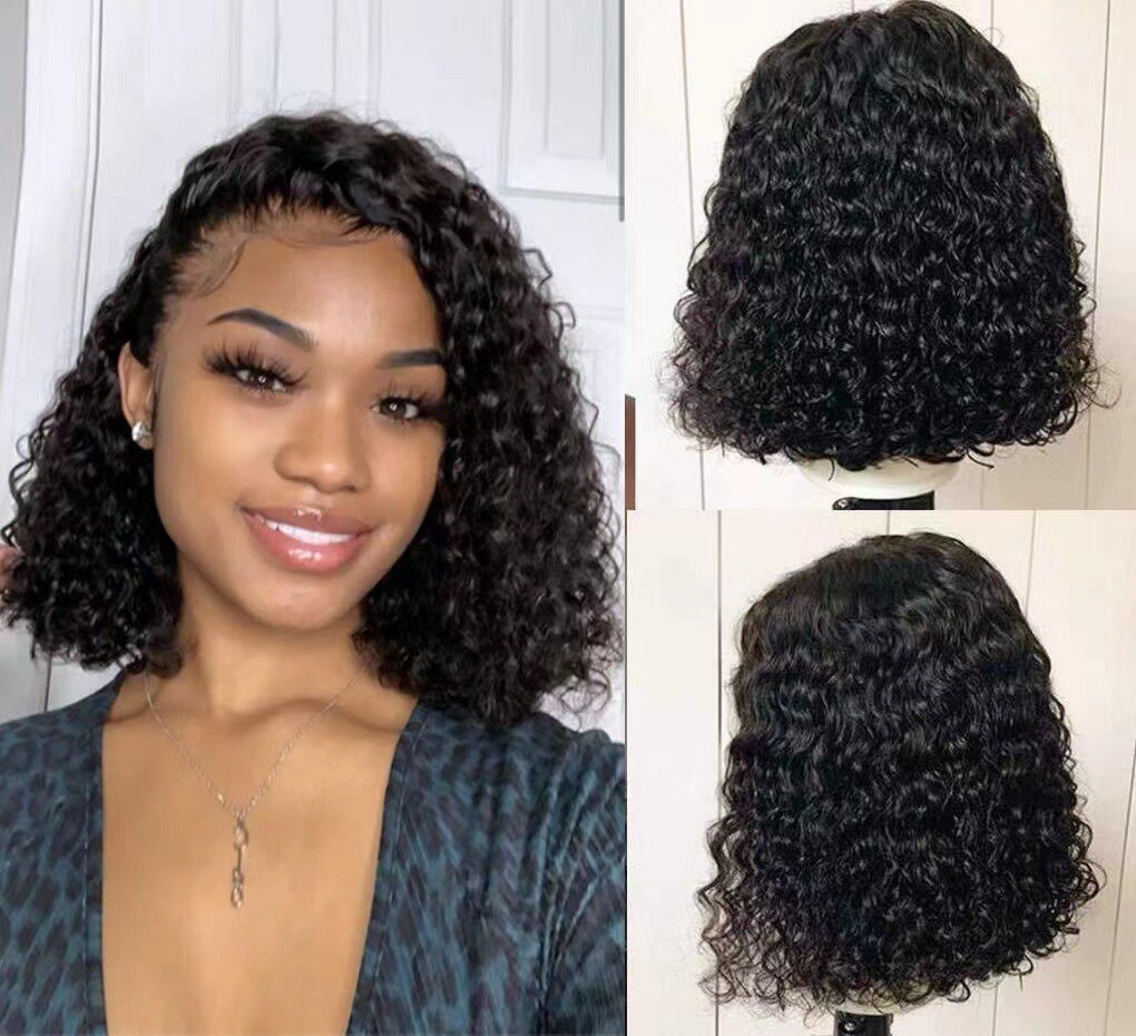 Sally Medium Curly Hair Wig Curly Short Hair Silk Chemical Fiber