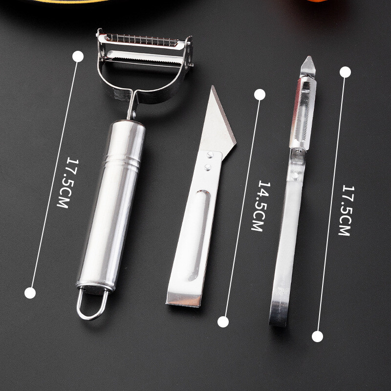 Stainless Steel Peeling Knife Three-piece Set Household Three-in-one Kitchen Three-piece Set