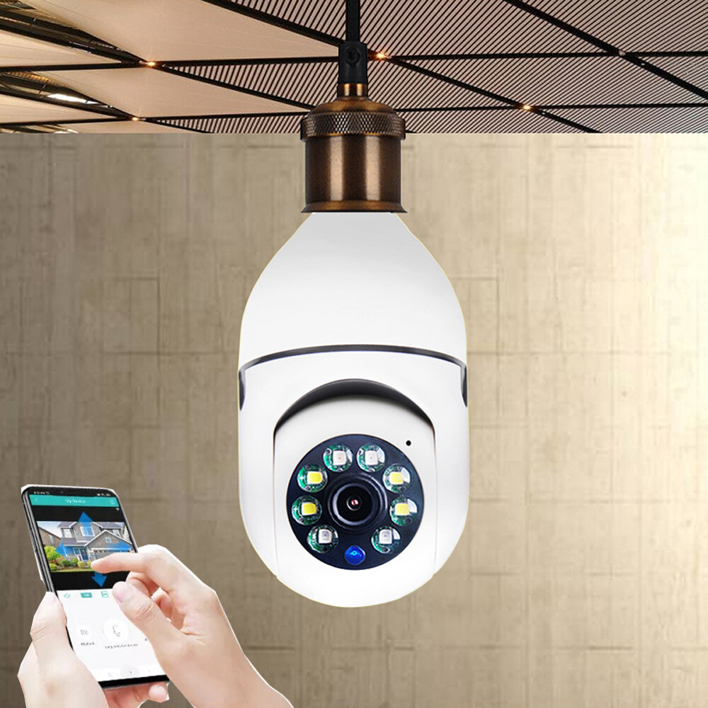 Smart WiFi CAMERA 1080P Bulb Head Shaking Machine Full Color Surveillance Camera Jiwei E27 Lamp Monitor