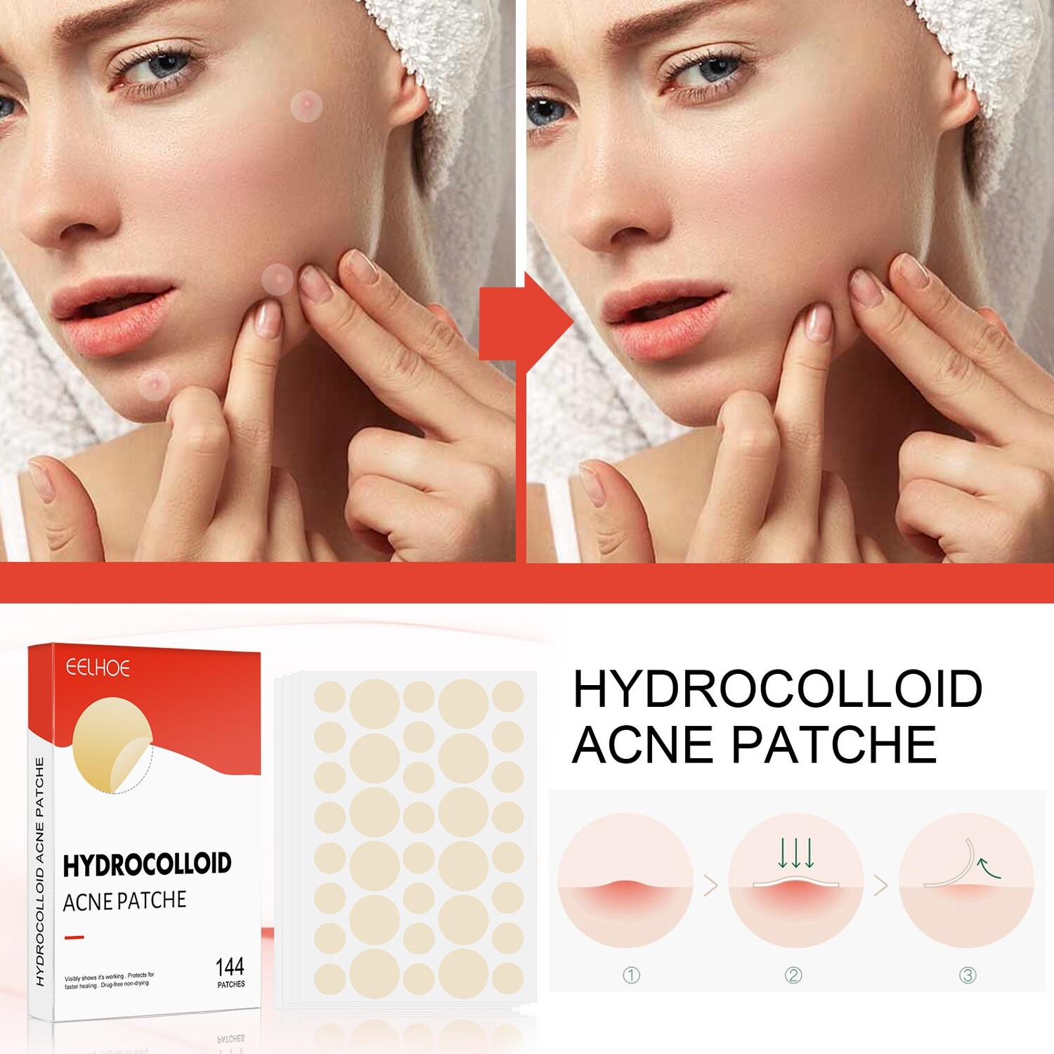 Acne Facial Invisible  Waterproof Breathable Repairing Patch
