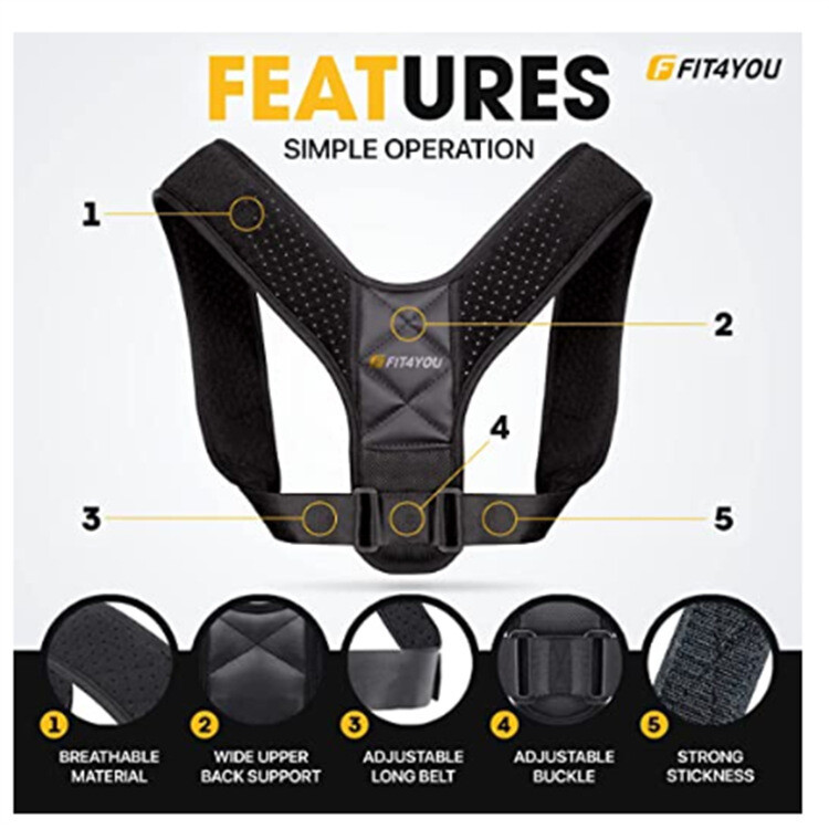 Men And Women Posture Corrector Adjustable Corrector Anti-hunchback Posture Correction Belt Comfortable Adjustable Correction Belt
