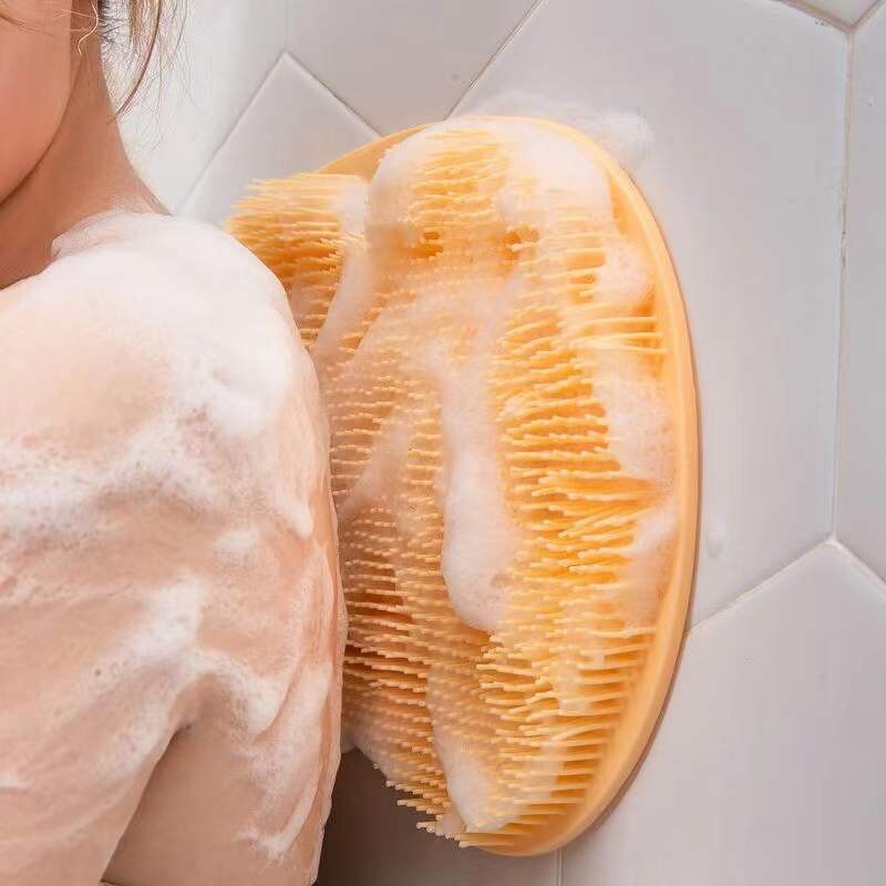 Back Bath Scrubbing  Brush Great Suction  Non-slip Silicone Massage Mat